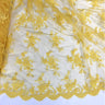 Corded Bridal Lace Fabric on Polyester Net Mesh