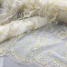 Lace USA 100 Percent Polyester Net Mesh Fabric - Embroidered Lace, 51" Width (1 Yard)