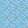 Cotton Fabric Yippie Ki Yay! Barbed Wire Light Blue 44/45"