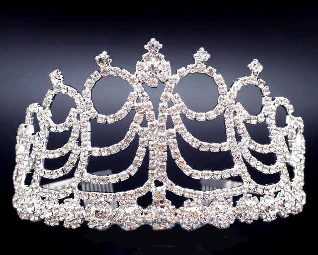 3" Super Size Crown Rhinestone Tiara