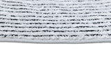 Z328A Polyester Fabric - Cream Sheen Rug With Black, Copper & Silver Touches, Novelty Cut Design (1 Unit)