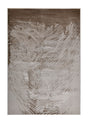 Z406A POL816 Polyester Fabric - Brown And Beige Metallic Copper Contrast Design, Area Rug (1 Piece)