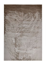 Z406A POL816 Polyester Fabric - Brown And Beige Metallic Copper Contrast Design, Area Rug (1 Piece)