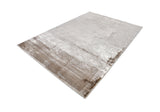 Z406A POL816 Polyester Fabric - Brown And Beige Metallic Copper Contrast Design, Area Rug (1 Piece)