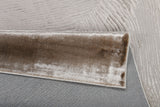 Z406A POL816 Polyester Fabric - Brown And Beige Metallic Copper Contrast Design, Area Rug (1 Piece)