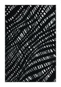 Modern Lustre Grid Polyester Fabric - Black And Silver Tones, Grid Pattern, 5' 3" X 7' 6", 7' 9" X 10' 5", 10' X 13' (1 Unit)