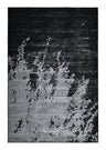 Z408A (POL821) Polyester Fabric - Abstract Design, Soft Black With Metallic Silver, Area Rug (1 Piece)