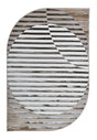 Z429A POL826 Polyester Fabric - Copper Shiny Striped, Ultra-Soft Feel, Edgy Cut (1 Rug)