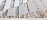 Z429A POL826 Polyester Fabric - Copper Shiny Striped, Ultra-Soft Feel, Edgy Cut (1 Rug)