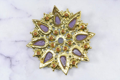 Rhinestone Applique Green Floral Flower Shape 4in