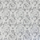 Zalara Textured Damask Faux Silk Fabric - Silver, Champagne, Gold, 55" Width (1 Yard)