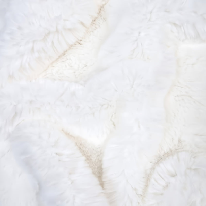 Arctic Rabbit Minky White Fleece Fabric