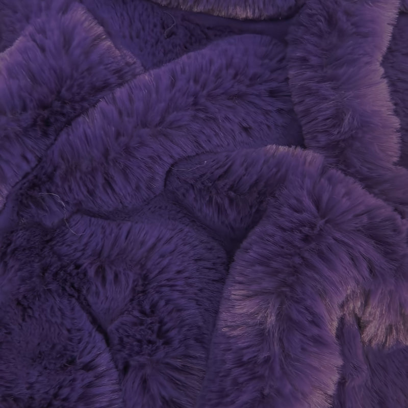 Arctic Rabbit Minky Purple Fabric