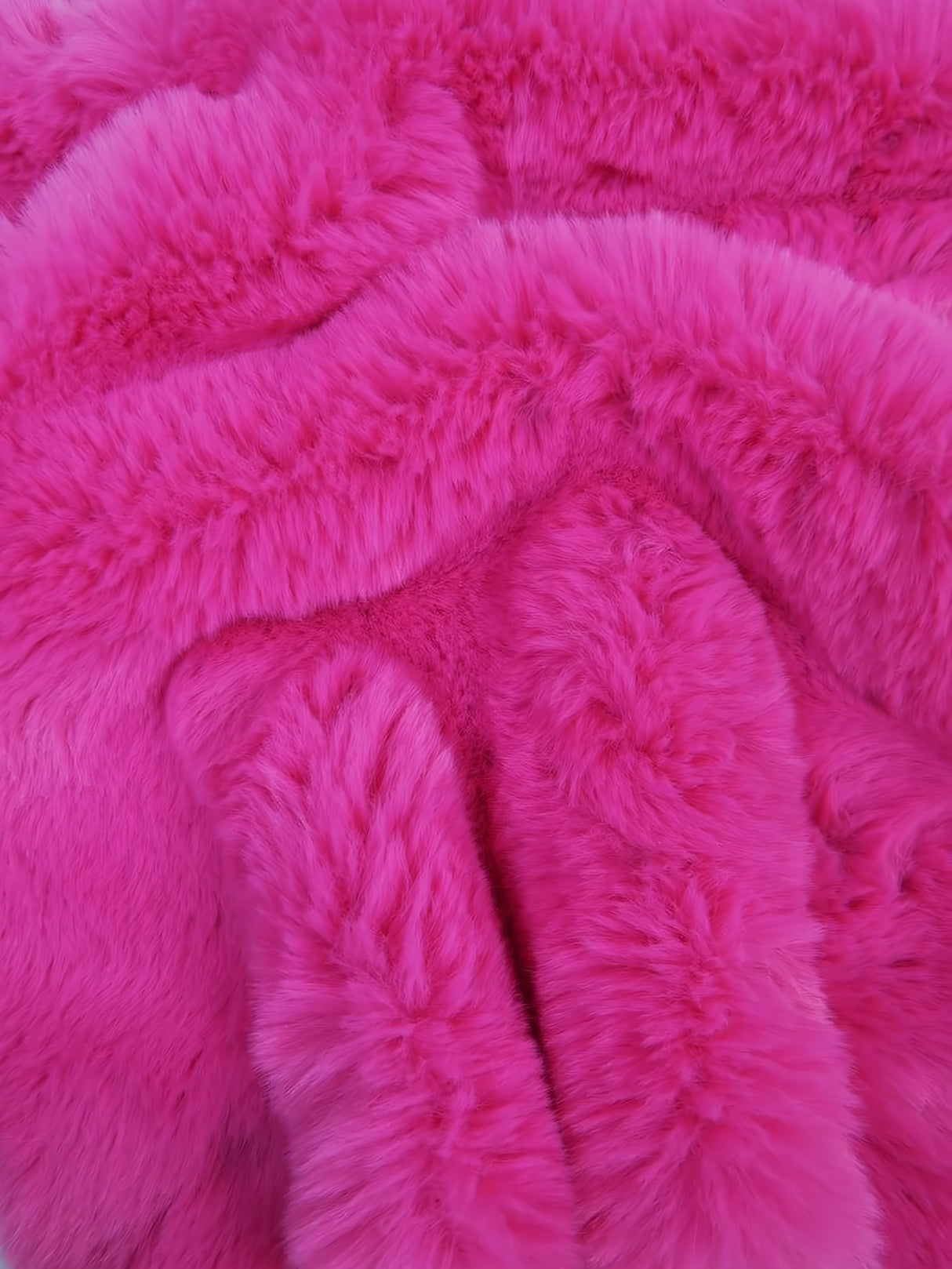 Arctic Rabbit Minky Fuchsia Fleece Fabric