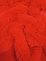 Arctic Rabbit Minky Red Fleece Fabric