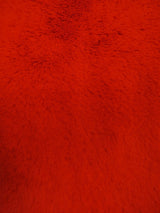 Arctic Rabbit Minky Red Fleece Fabric