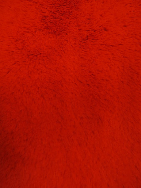 Arctic Rabbit Minky Red Fleece Fabric