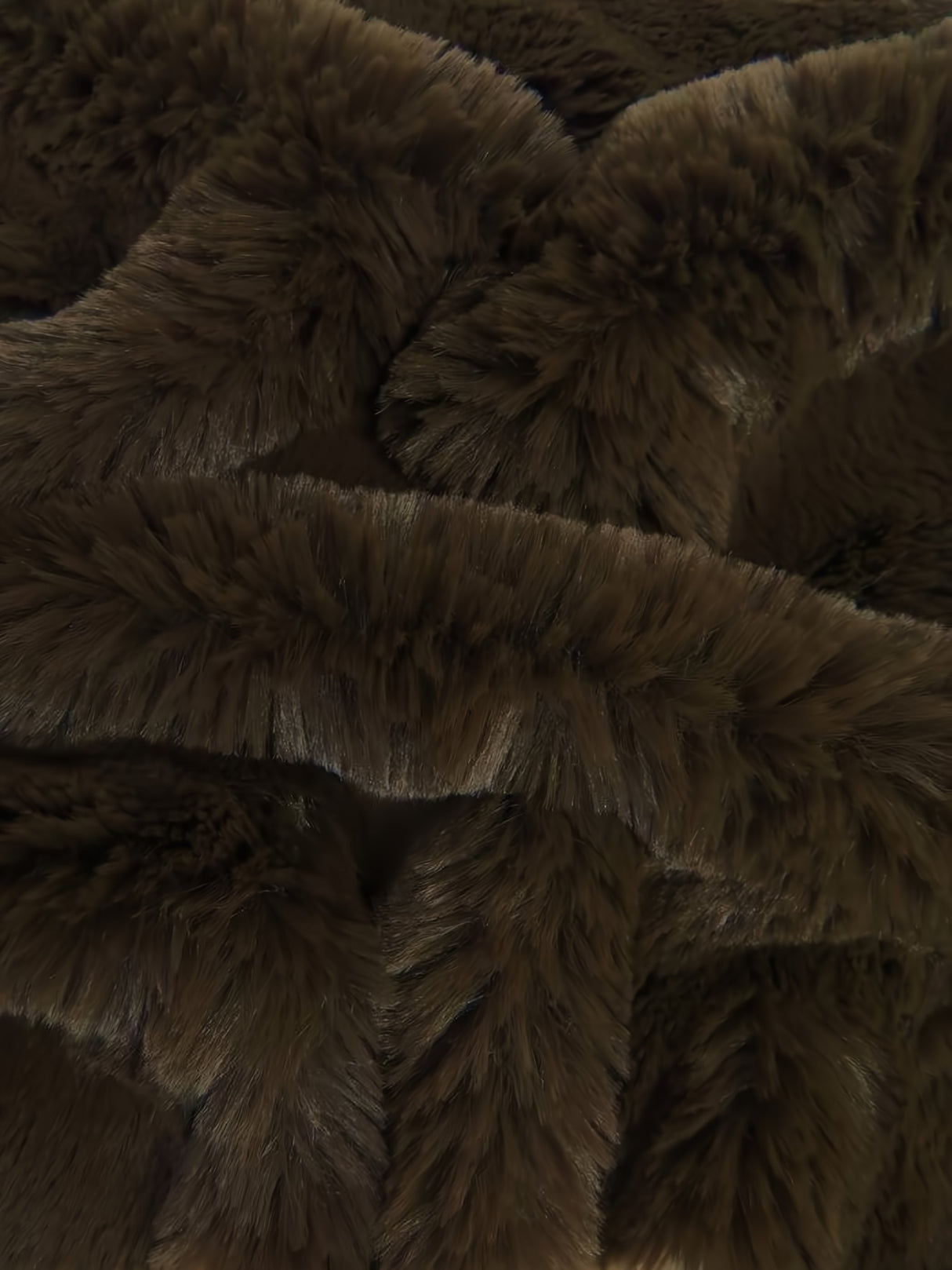Arctic Rabbit Minky Brown Fleece Fabric