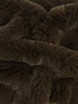 Arctic Rabbit Minky Brown Fleece Fabric