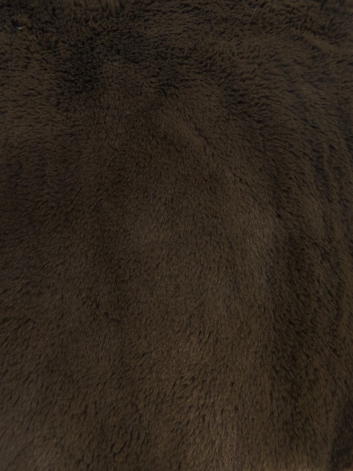 Arctic Rabbit Minky Brown Fleece Fabric