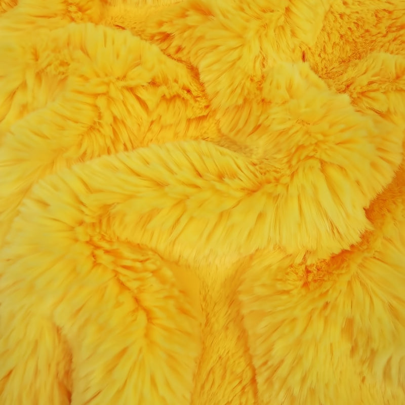 Arctic Rabbit Minky Yellow Fleece Fabric