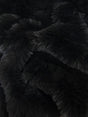 Arctic Rabbit Minky Black Fleece Fabric