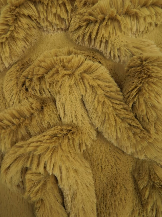 Arctic Rabbit Minky Camel Fleece Fabric