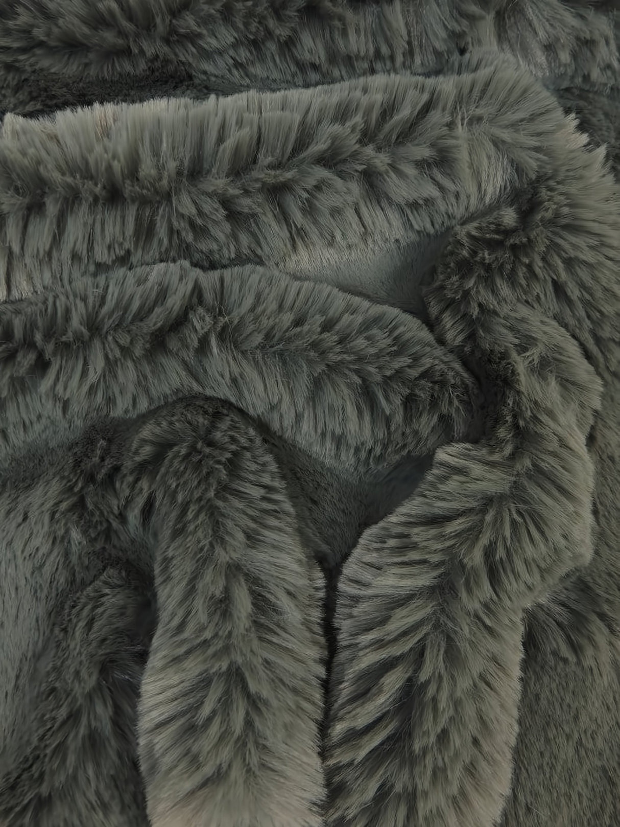 Arctic Rabbit Minky Gray Fleece Fabric
