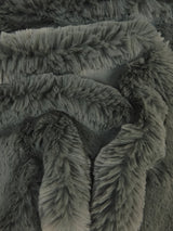 Arctic Rabbit Minky Gray Fleece Fabric