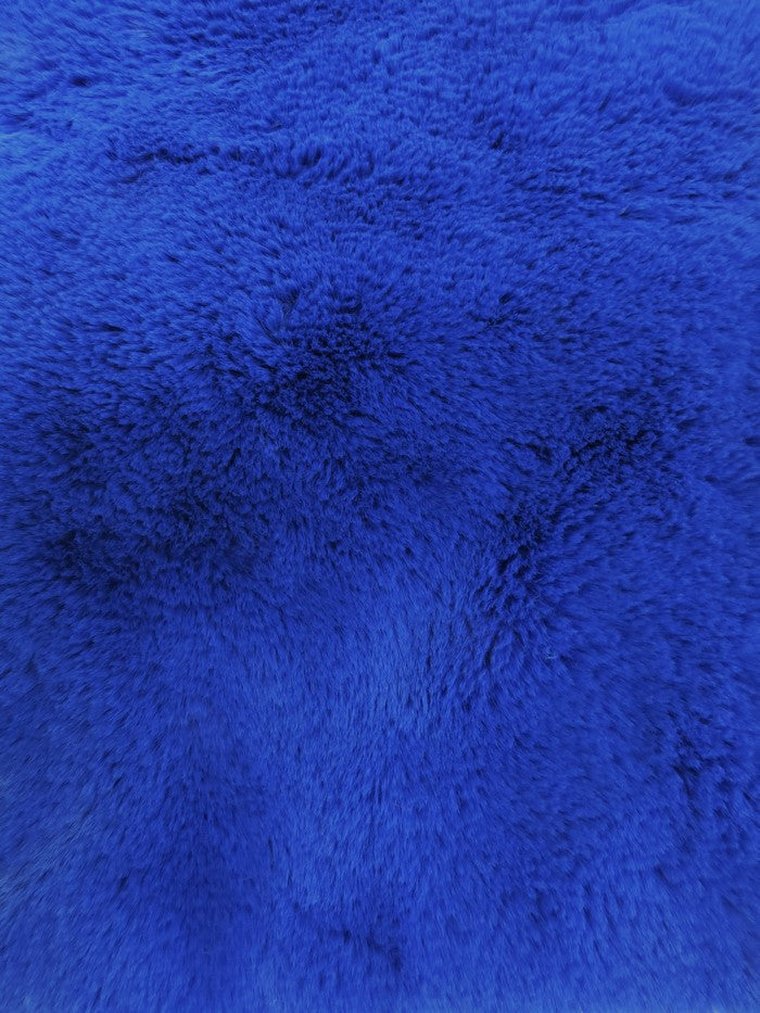 Arctic Rabbit Minky Royal Blue Fleece Fabric
