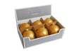 5" Gold Christmas Ball Ornaments - Set of 6