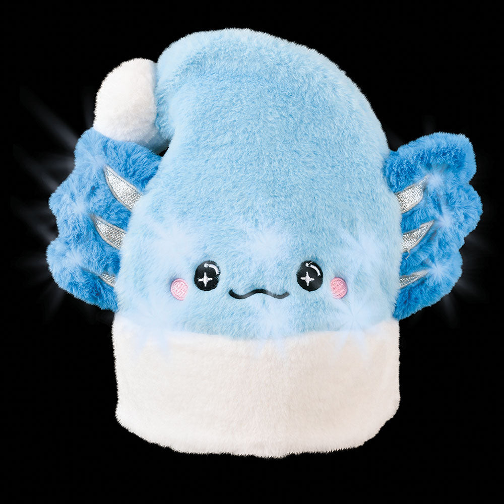 Light-Up Santa Hat Blue Axolotl (1 PC)