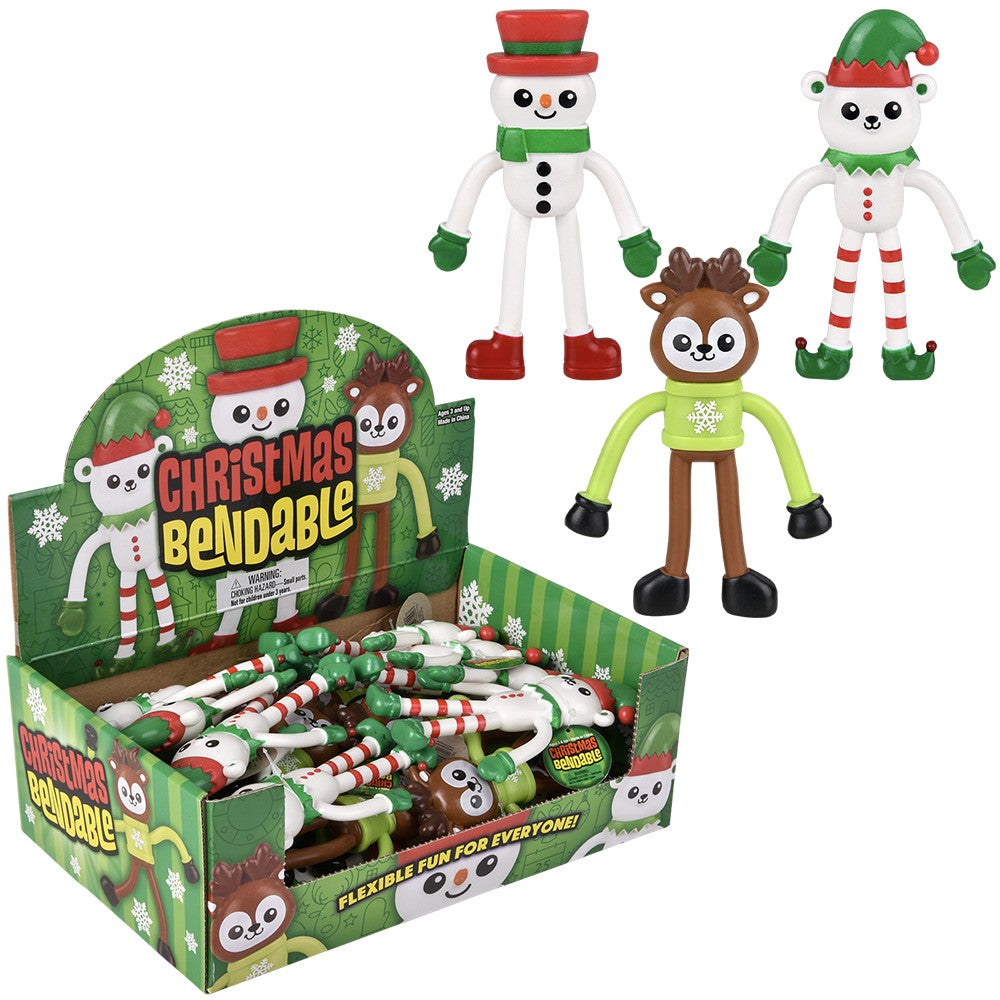Christmas Bendable Assortment 5" (24 Piece Display)