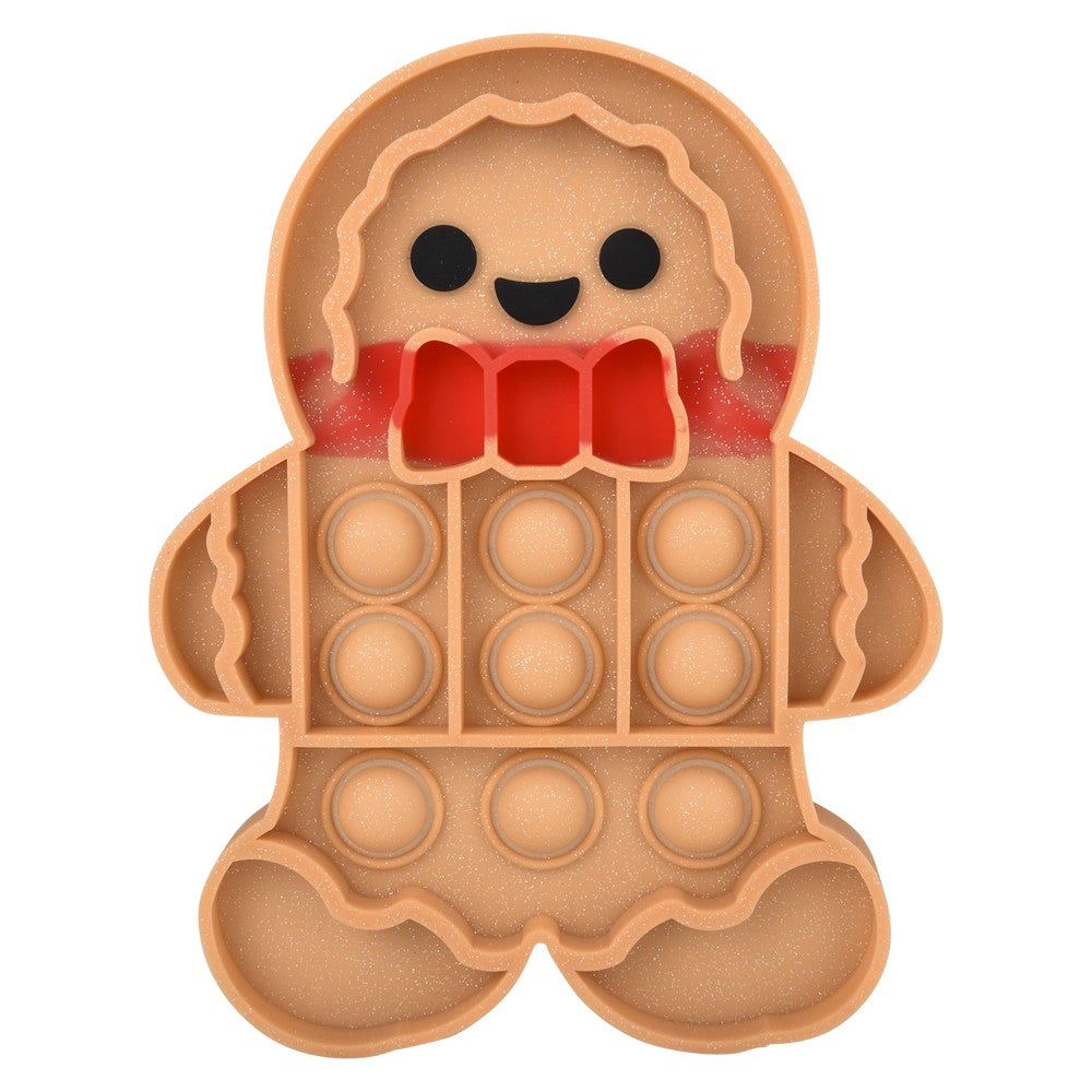 Gingerbread Man Glitter Bubble Poppers (1 DZ)