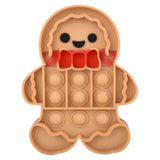 Gingerbread Man Glitter Bubble Poppers (1 DZ)