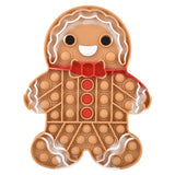 Gingerbread Man Jumbo Glitter Bubble Popper (1 DZ)