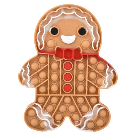 Gingerbread Man Jumbo Glitter Bubble Popper (1 DZ)