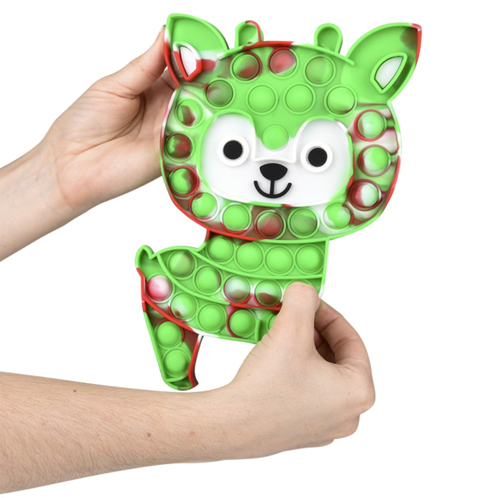 Bubble Popper Reindeer Jumbo 9" (1 DZ)