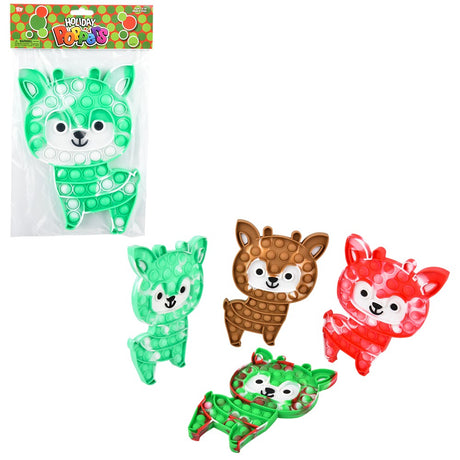 Bubble Popper Reindeer Jumbo 9" (1 DZ)