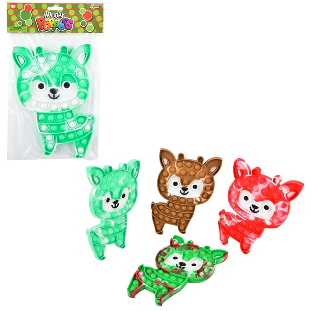 Bubble Popper Reindeer Jumbo 9" (1 DZ)