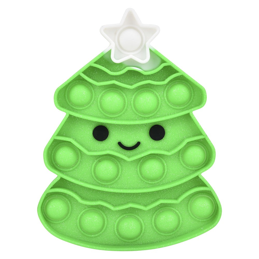 Christmas Tree Glitter Bubble Poppers (1 DZ)