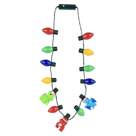 Light-Up Christmas Dinosaur Necklace 20"