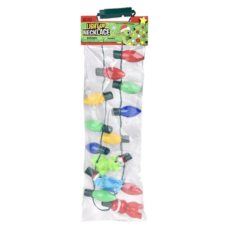 Light-Up Christmas Dinosaur Necklace 20"