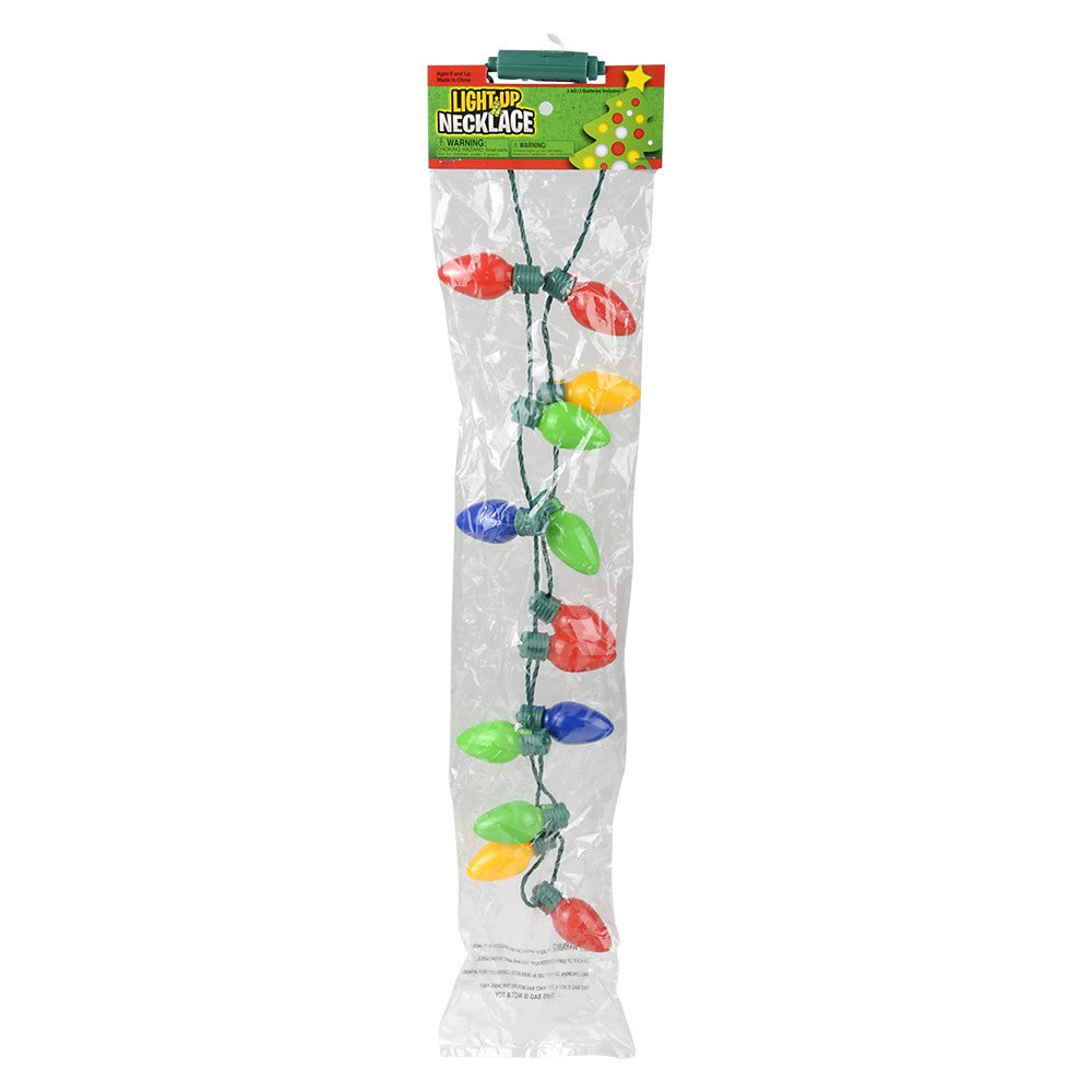 Light-Up Christmas Bulb Necklace 25"