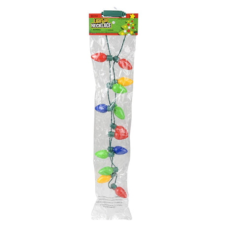 Light-Up Christmas Bulb Necklace 25"