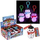 Light-Up Snowman Clip On (1 Dozen Display)