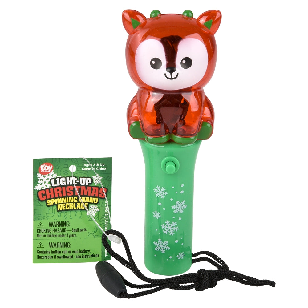Light Up Christmas Mini Spinning Wand Necklaces (1 DSP)