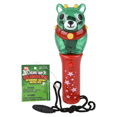 Light Up Reindeer Wand Necklace (12 PC Display)