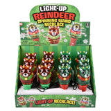 Light Up Reindeer Wand Necklace (12 PC Display)