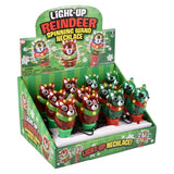Light Up Reindeer Wand Necklace (12 PC Display)